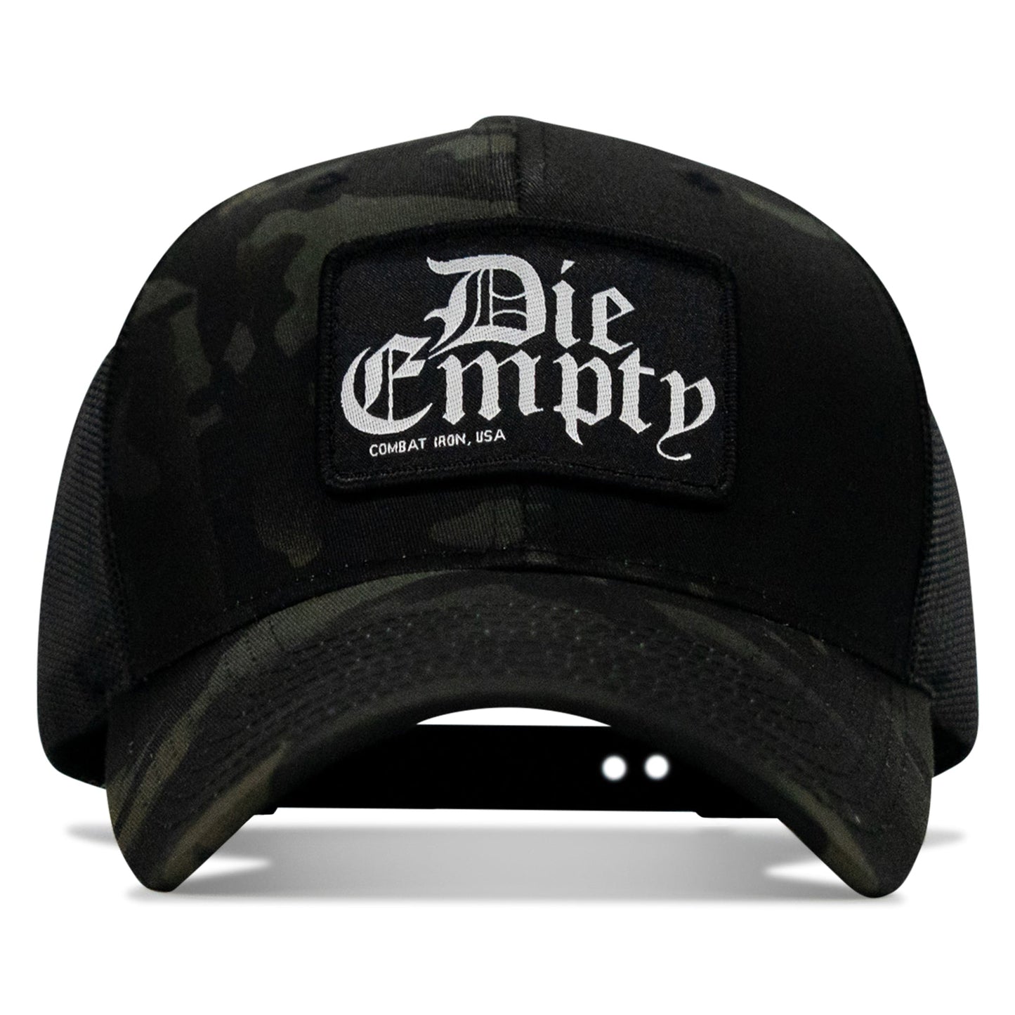 Die Empty Black Patch Snapback Hat