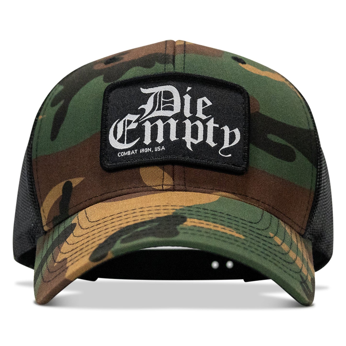Die Empty Black Patch Snapback Hat