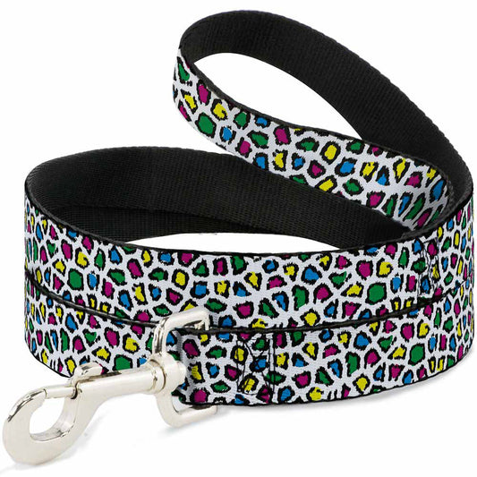 Dog Leash - Leopard White/Multi Color