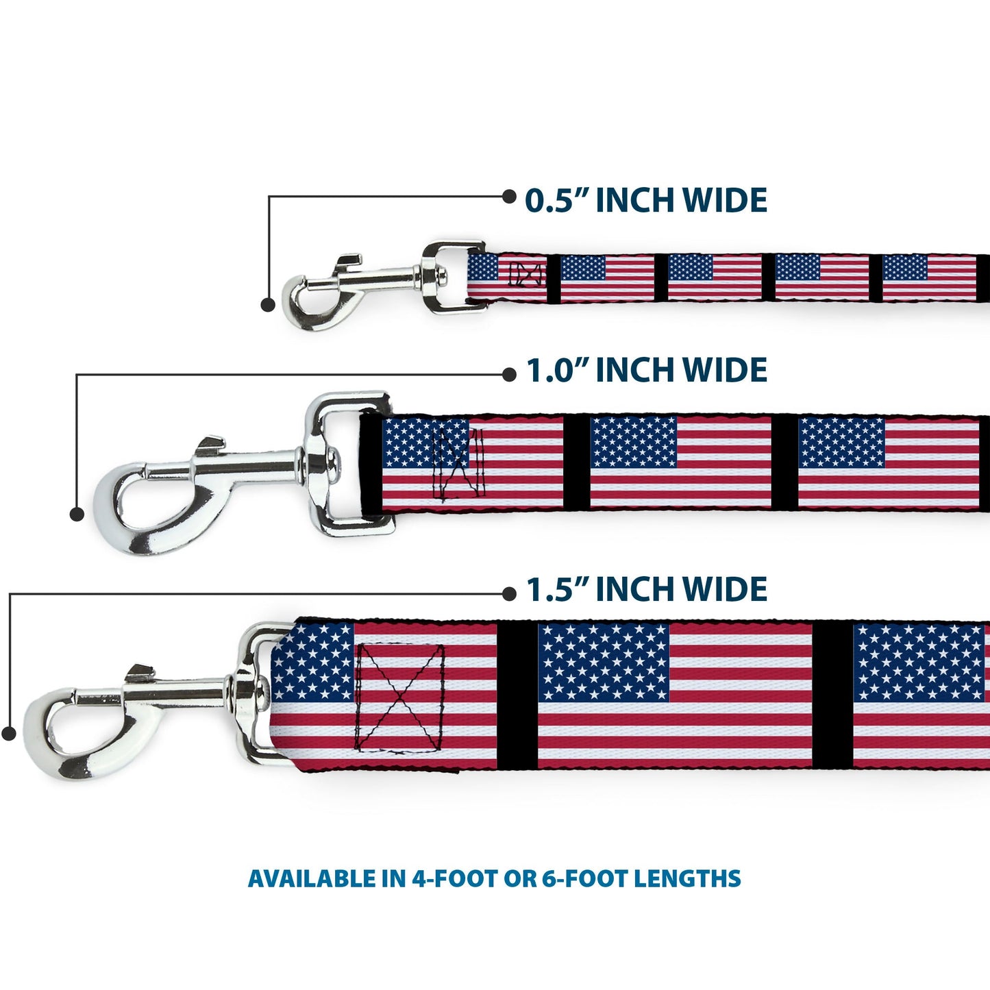 Dog Leash - United States Flags