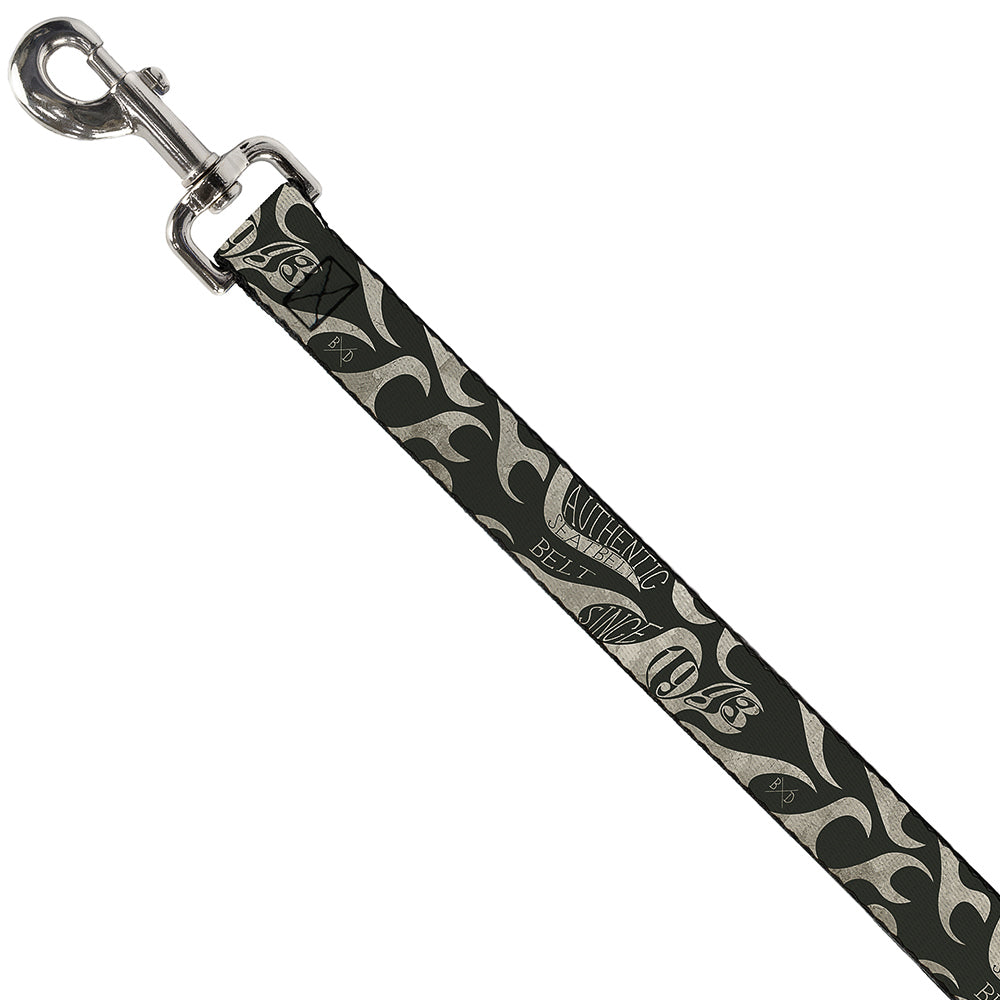 Dog Leash - BD AUTHENTIC SEATBELT BELT SINCE 1993 Flames Olive/Tan