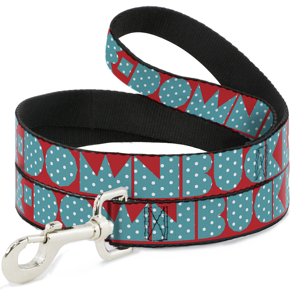 Dog Leash - BUCKLE-DOWN Shapes Red/Dot Turquoise/White