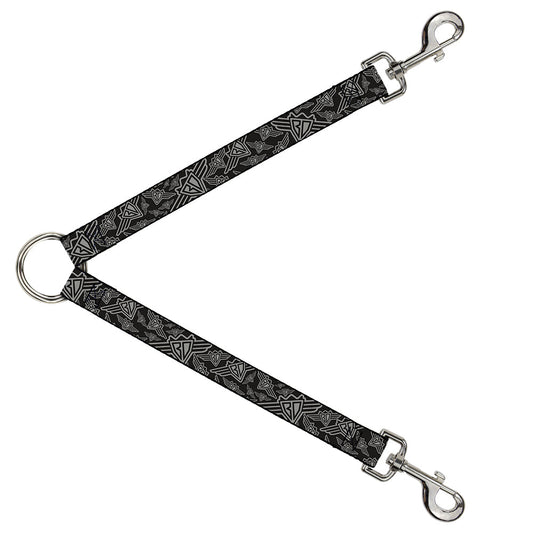 Dog Leash Splitter - BD Logo Scattered Black/Gray
