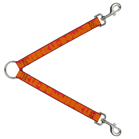 Dog Leash Splitter - BUCKLE-DOWN Shapes Red/Orange