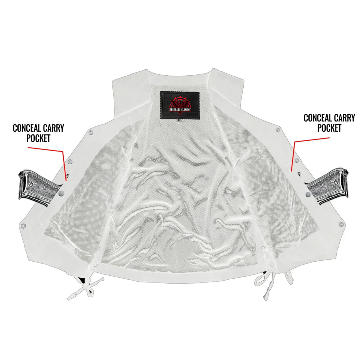 Women's Denim Classic Side Lace Vest