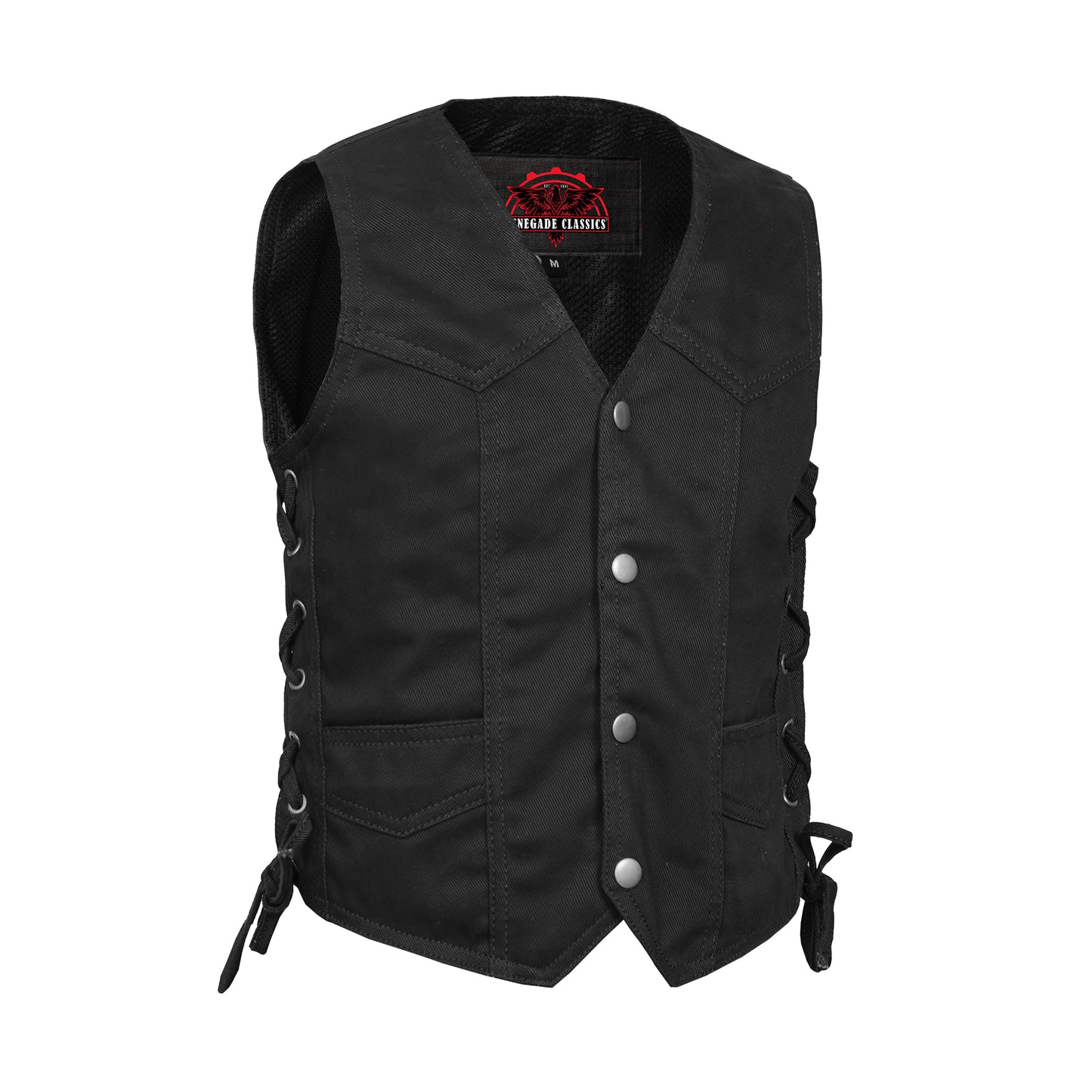 Kid's Denim Side Lace Vest
