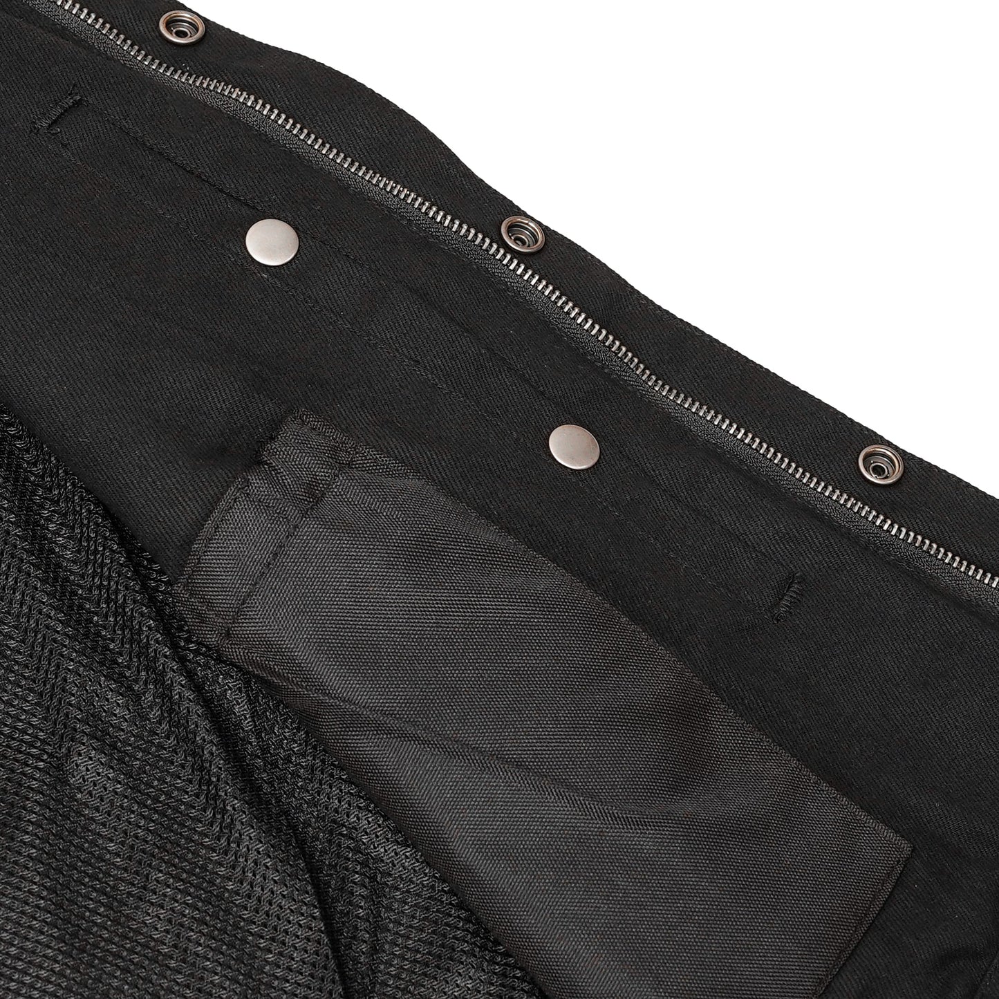 Men's Snap/Zipper Front Black - Denim Motorcycle Vest