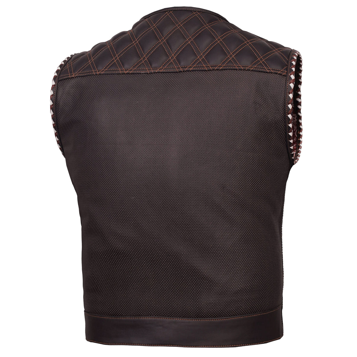 Brex Men’s Leather Motorcycle Vest