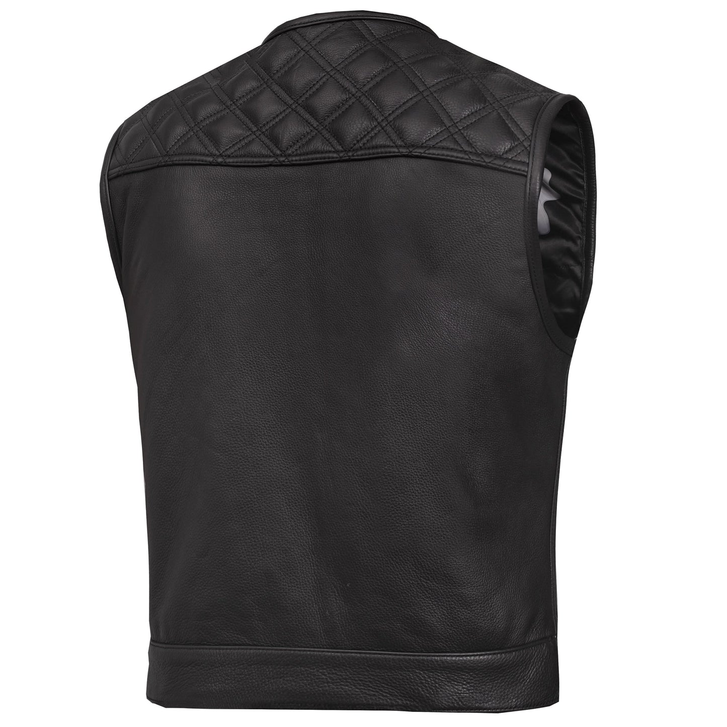 Nocturne Mens Leather Motorcycle Vest