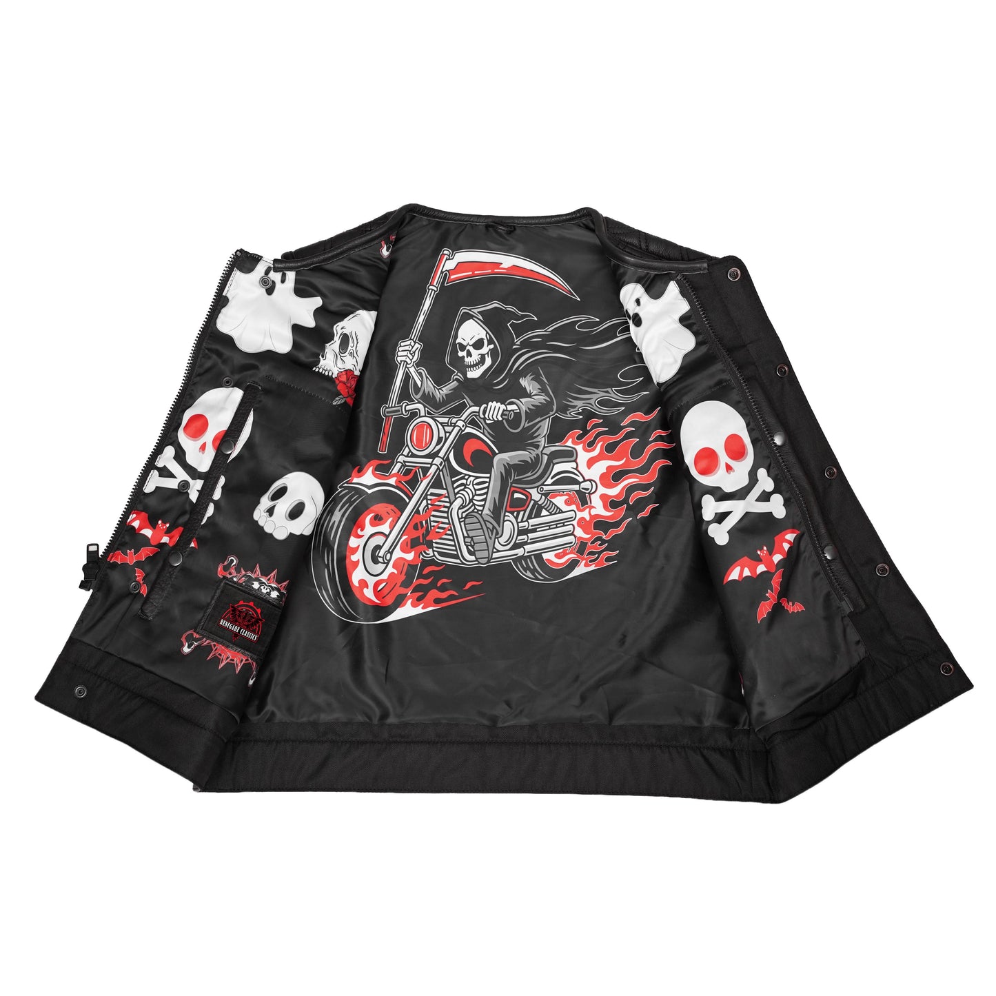 Nocturne Mens Leather Motorcycle Vest