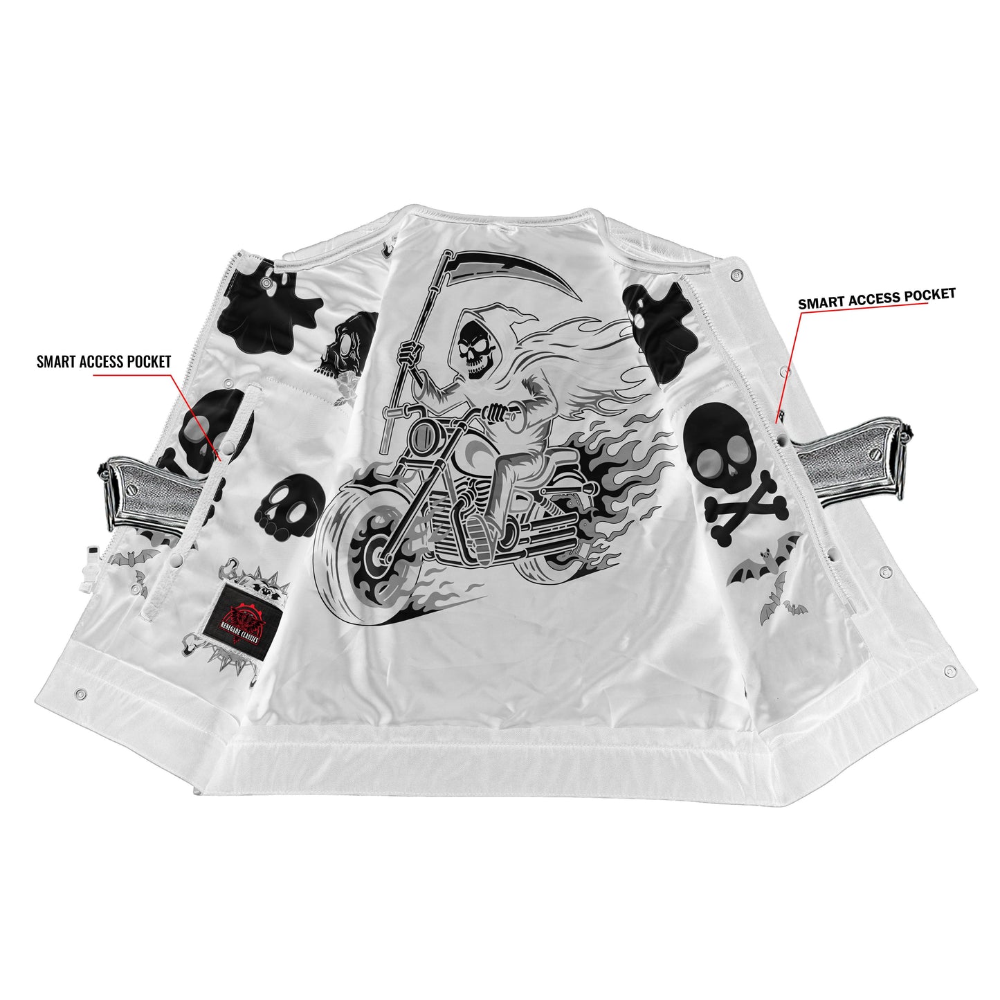 Nocturne Mens Leather Motorcycle Vest