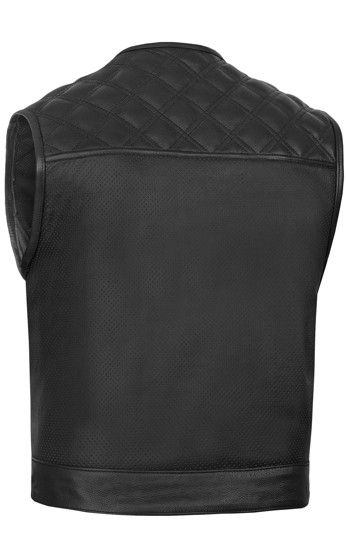 Clubhouse Men's Low Cut Motorcycle Leather Vest