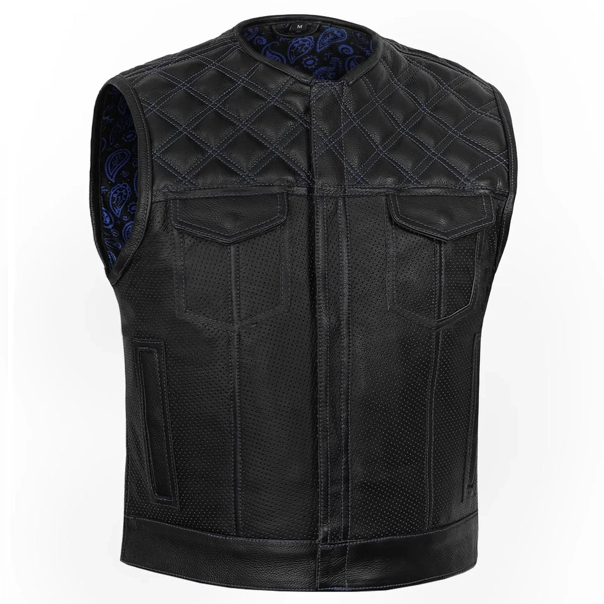 Mile Crusher Mens Motorcycle Leather Vest