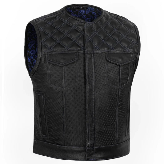 Mile Crusher Mens Motorcycle Leather Vest