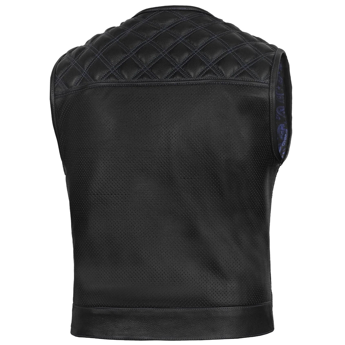 Mile Crusher Mens Motorcycle Leather Vest