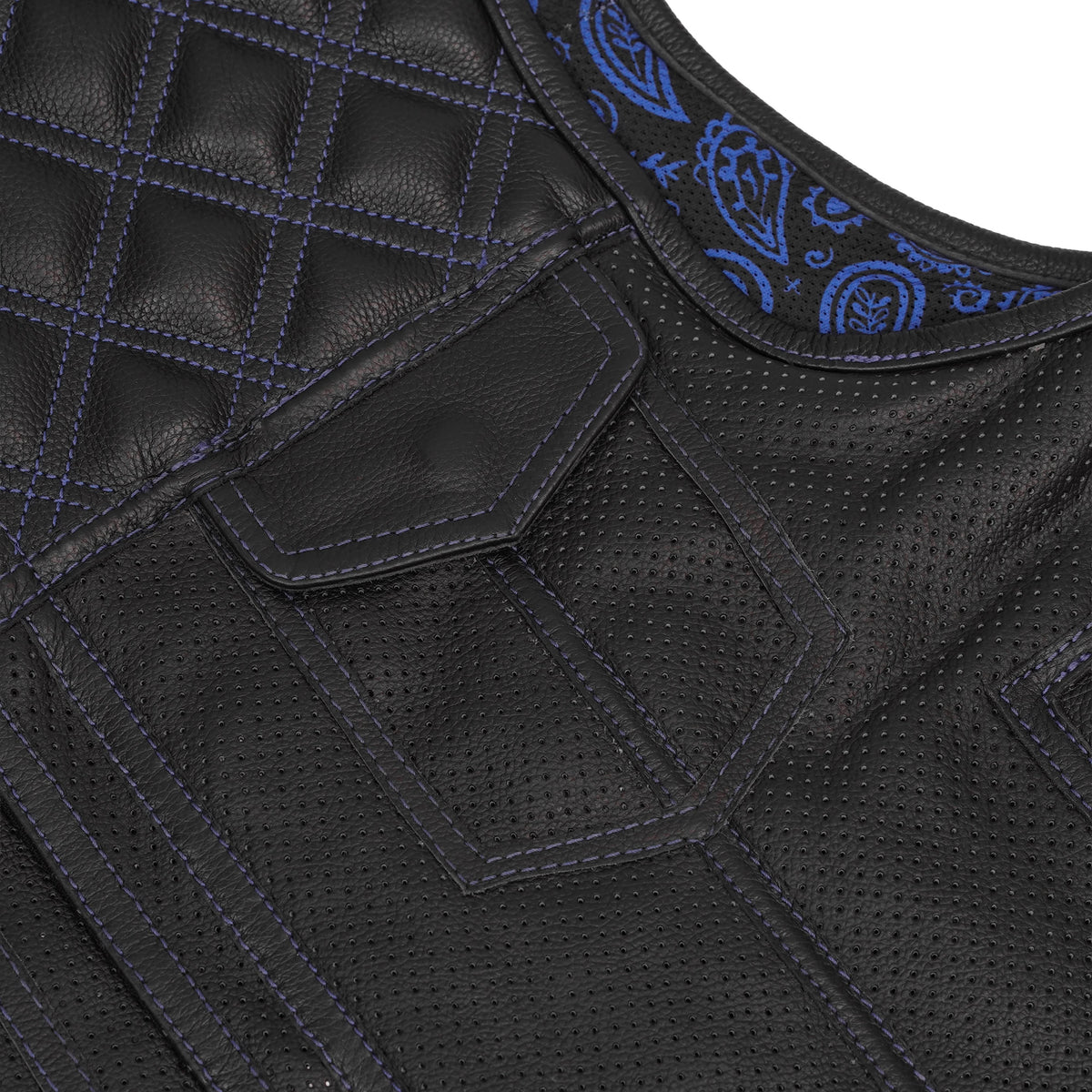 Mile Crusher Mens Motorcycle Leather Vest