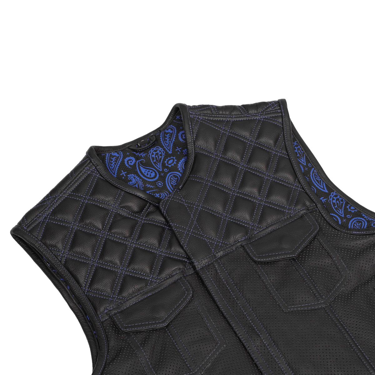 Mile Crusher Mens Motorcycle Leather Vest
