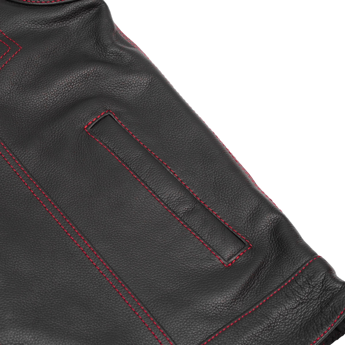 Stonewolf Mens Low Cut Leather Motorcycle Vest