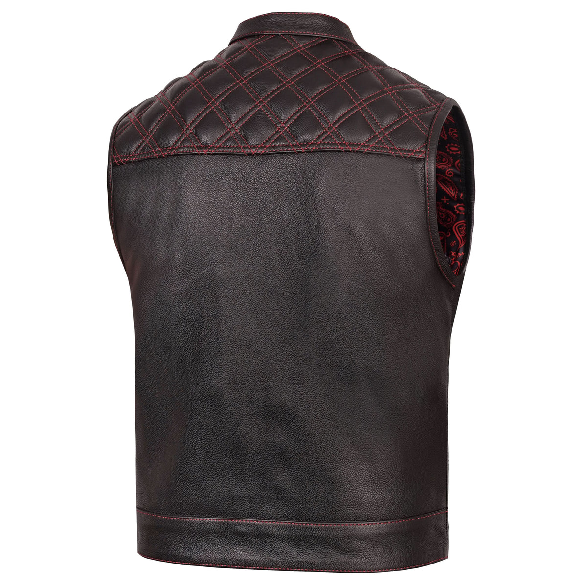Firedust Men's Motorcycle Leather Vest