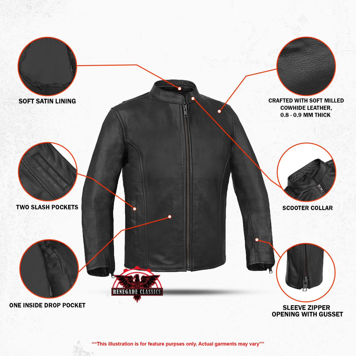 Striker Kids Leather Motorcycle Jacket