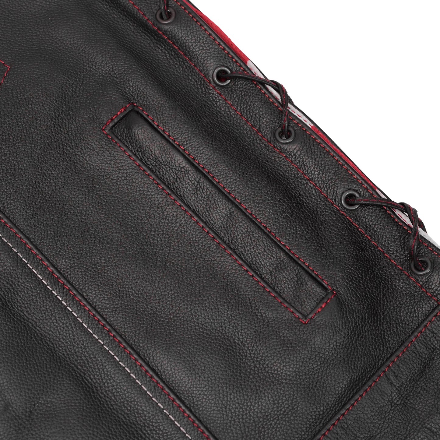 Men's Road Edge Leather Black Vest – Removable Hood