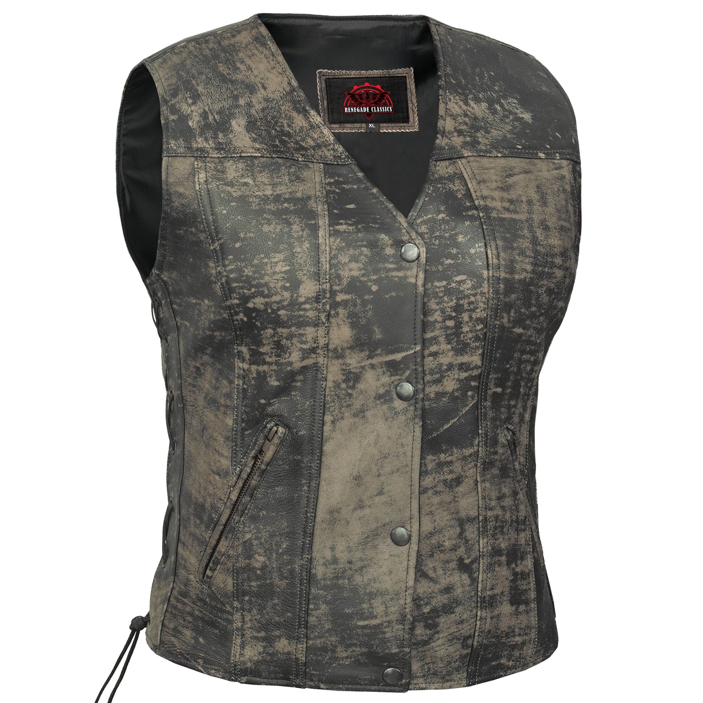 Women's Antique Brown Single Back Panel Concealed Carry Vest