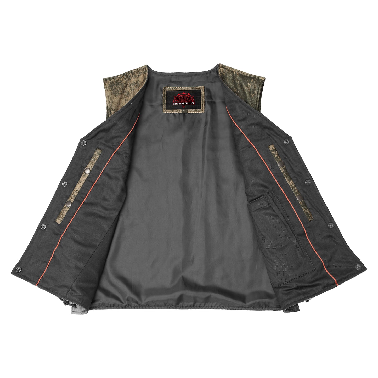 Women's Antique Brown Single Back Panel Concealed Carry Vest