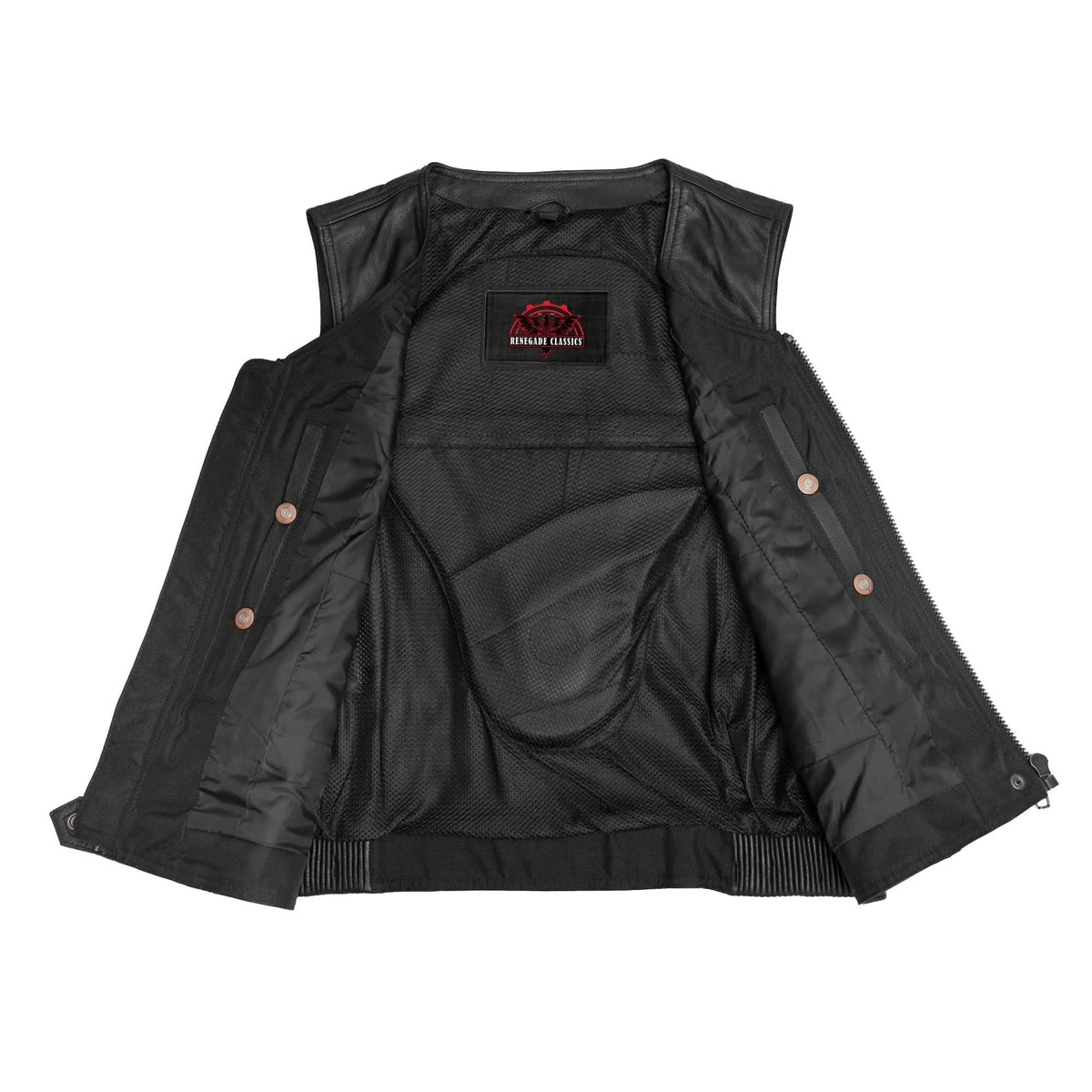 Drakelle Women’s Leather Motorcycle Vest