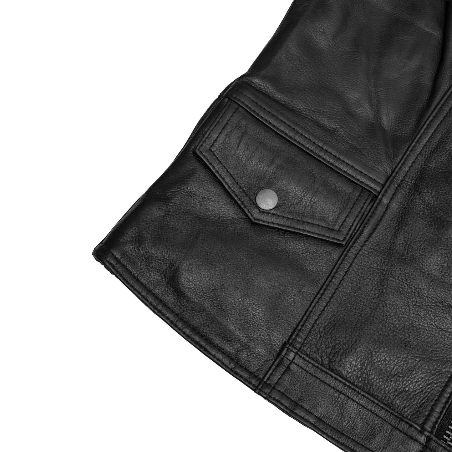 Drakelle Women’s Leather Motorcycle Vest