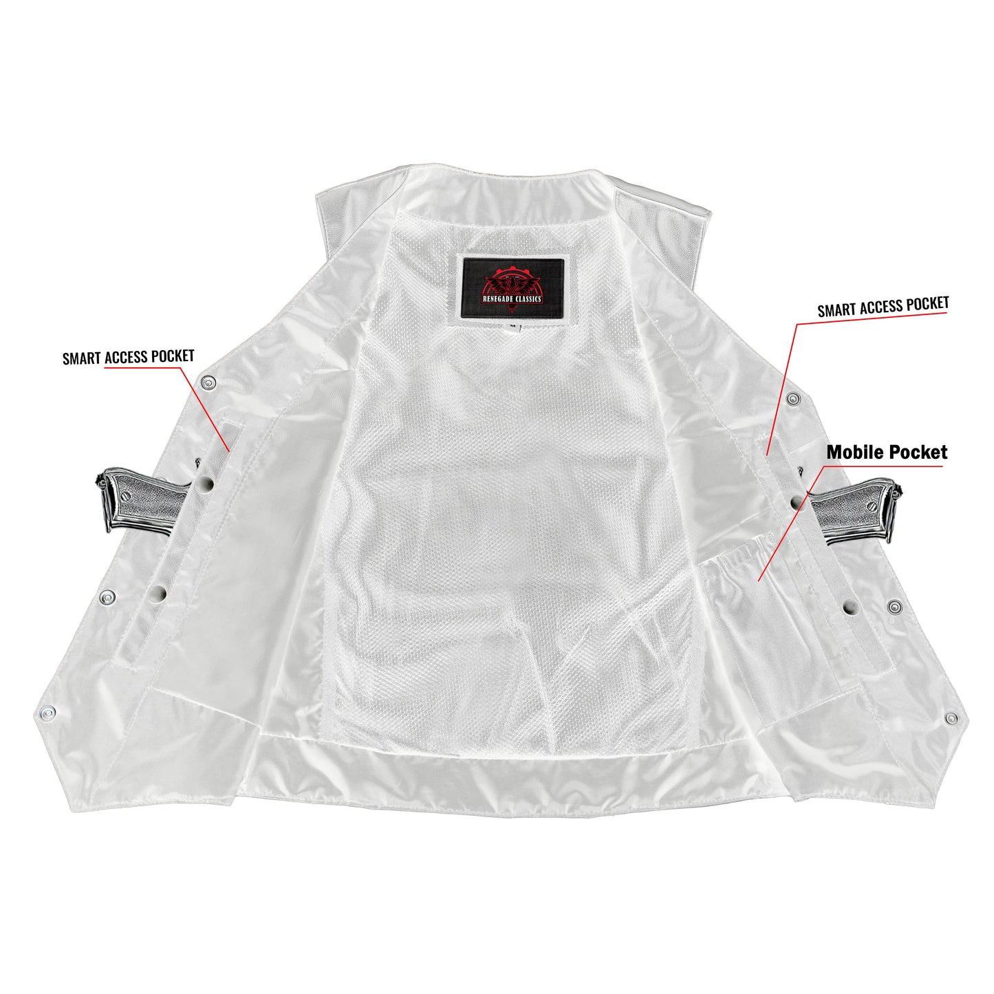 Women's Classic Plain Side Vest