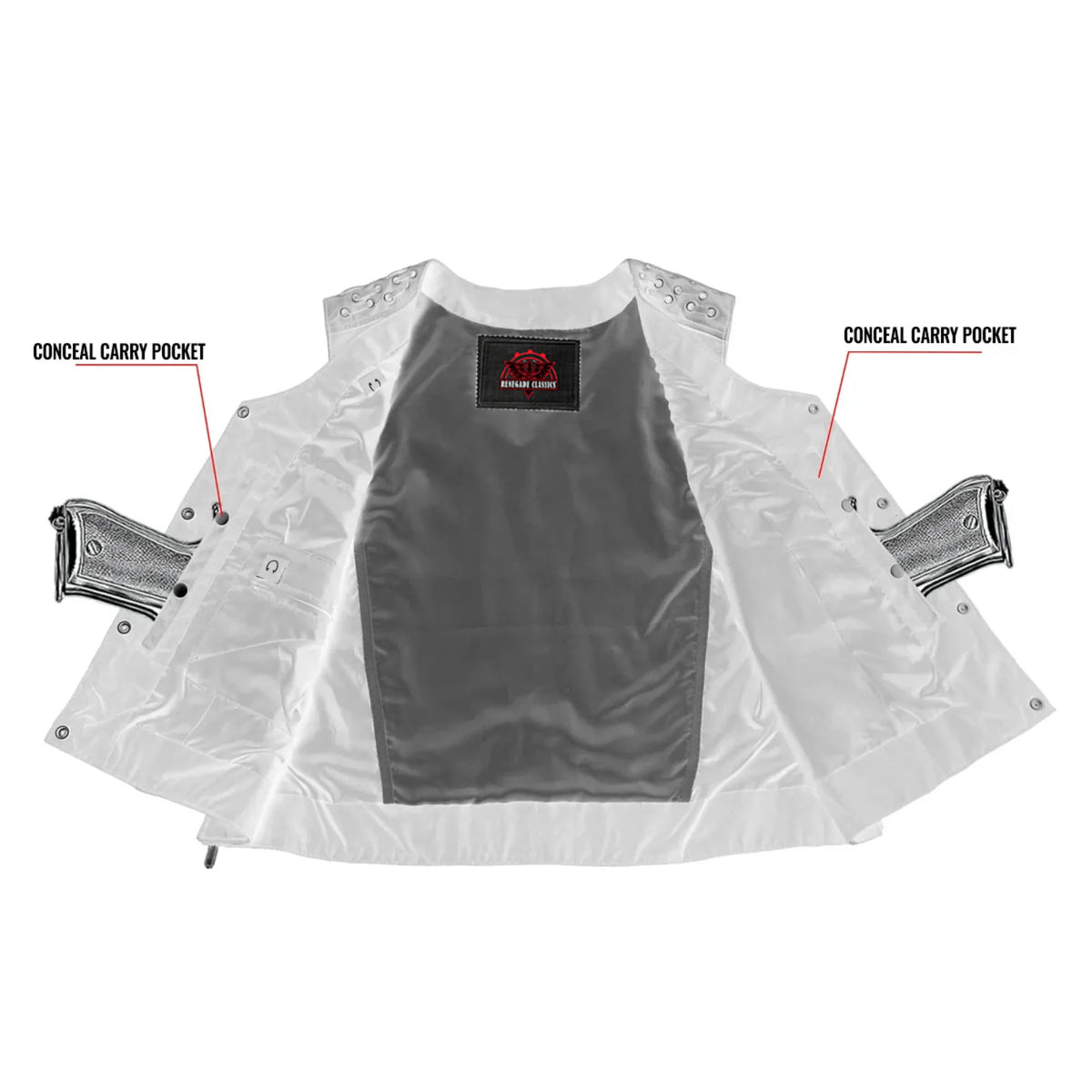 Women's Vest with Grommet and Lacing Accents