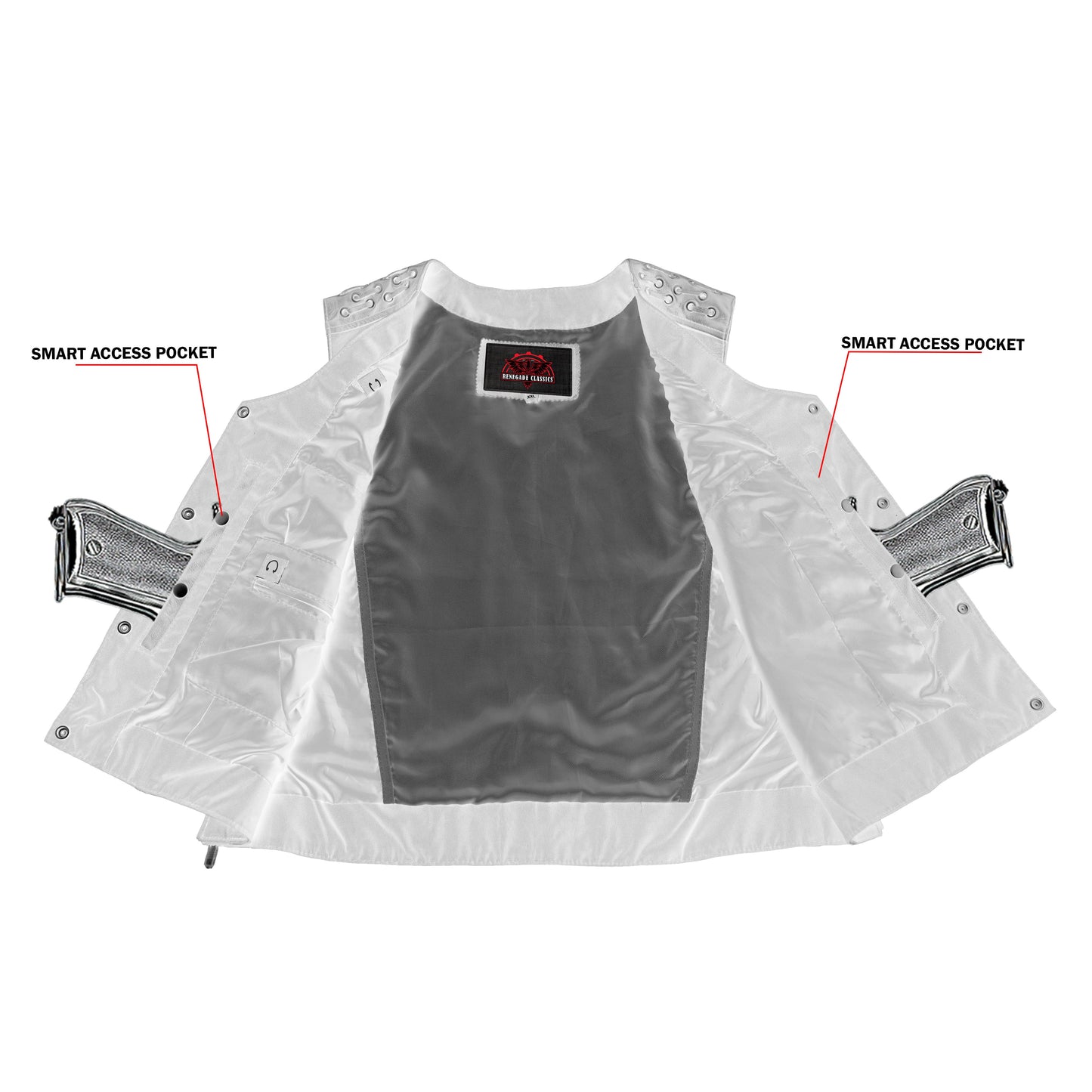 Women's Vest with Grommet and Lacing Accents