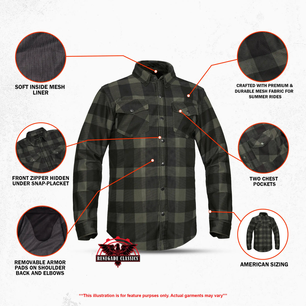 Faithful Men’s Mesh Flannel Riding Shirt