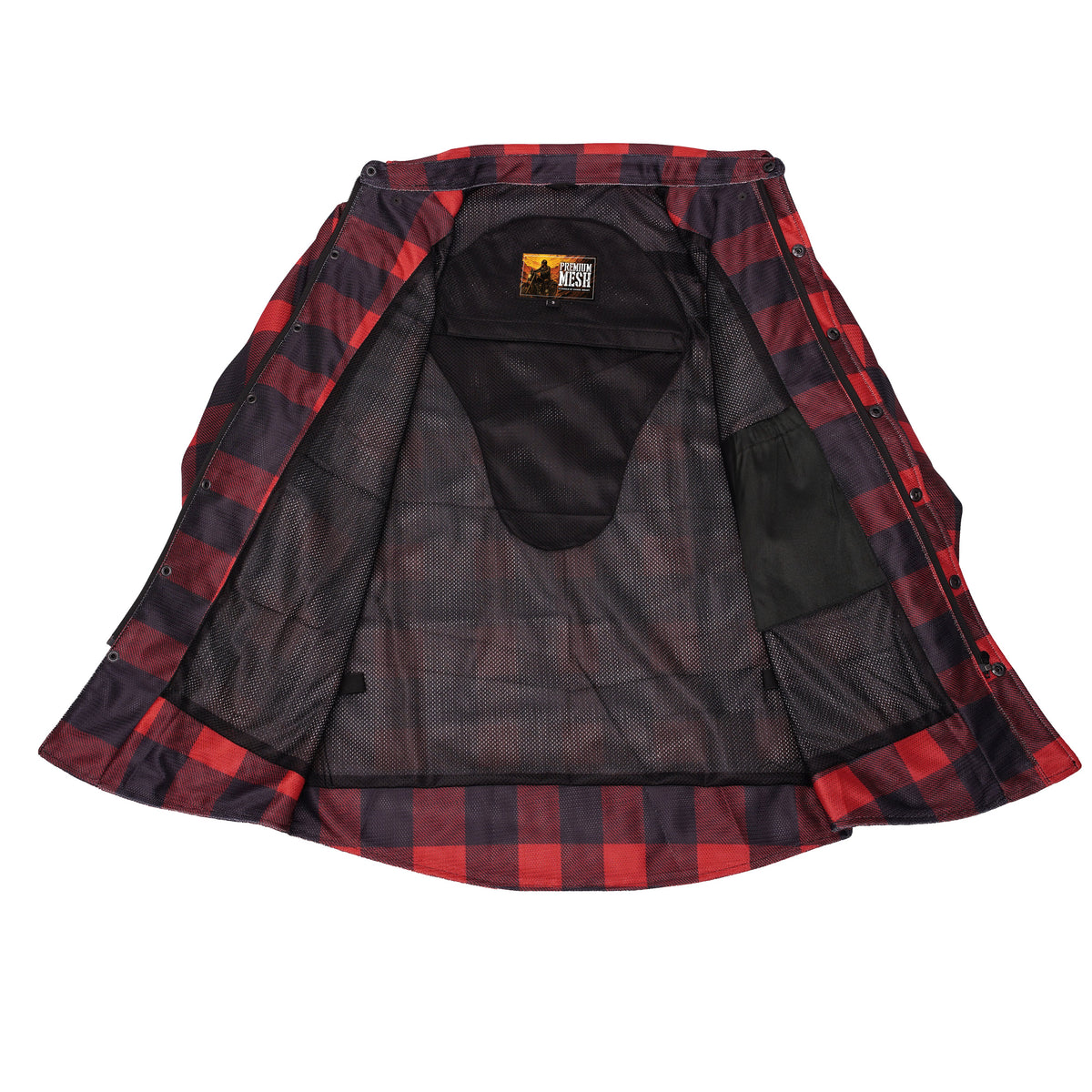 Rumble Men’s Mesh Flannel Riding Shirt