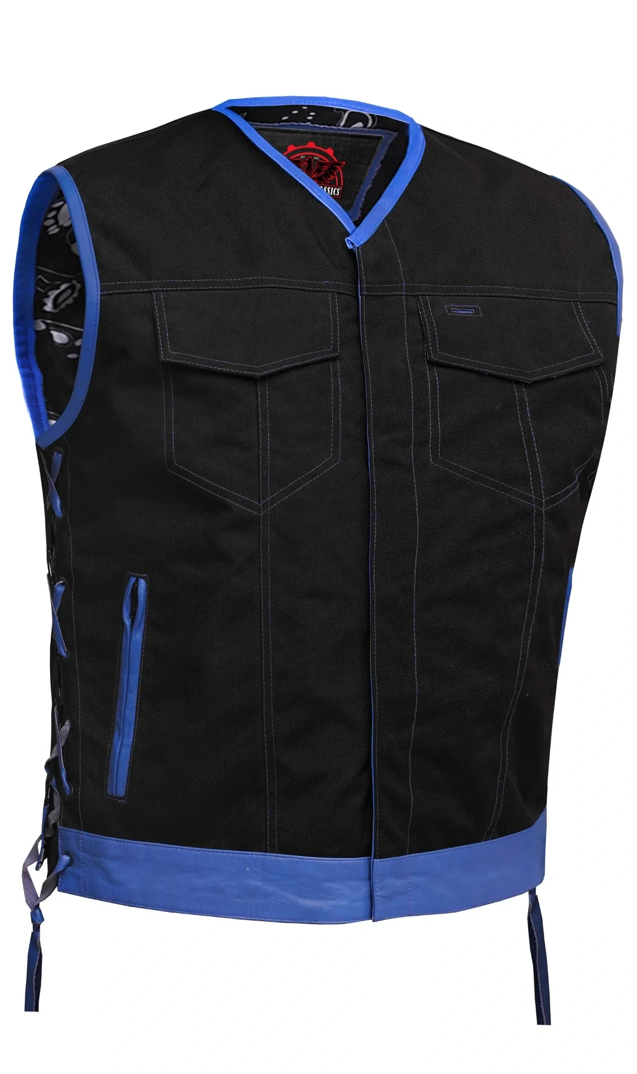 Blue Reaper Men’s Textile Motorcycle Vest