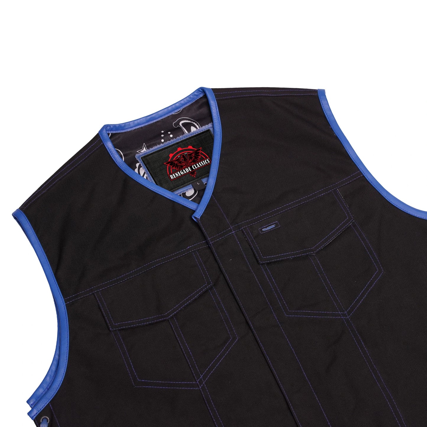 Blue Reaper Men’s Textile Motorcycle Vest