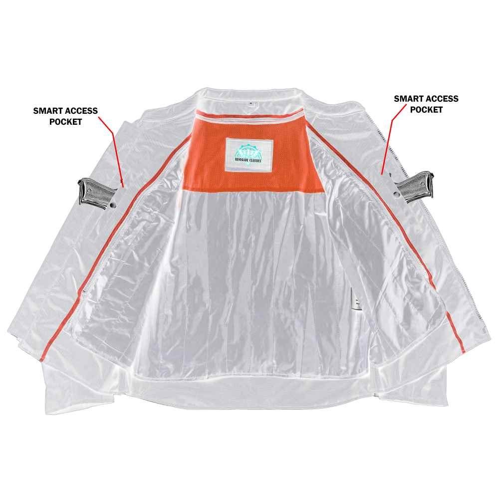 All-Season Men's Textile  Motorcycle Jacket with Reflective Stripes