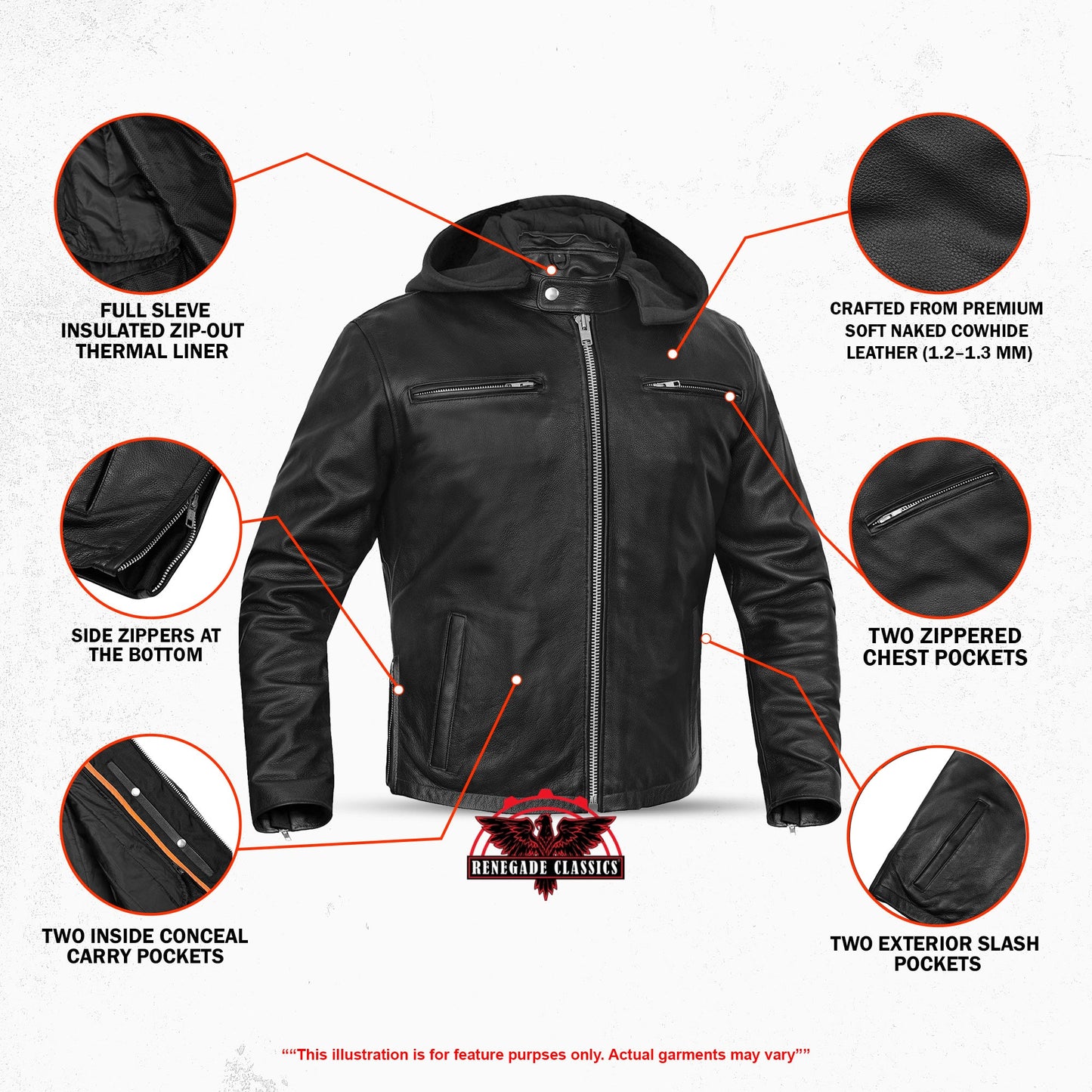 Men's Black Sporty Cruiser Leather Jacket