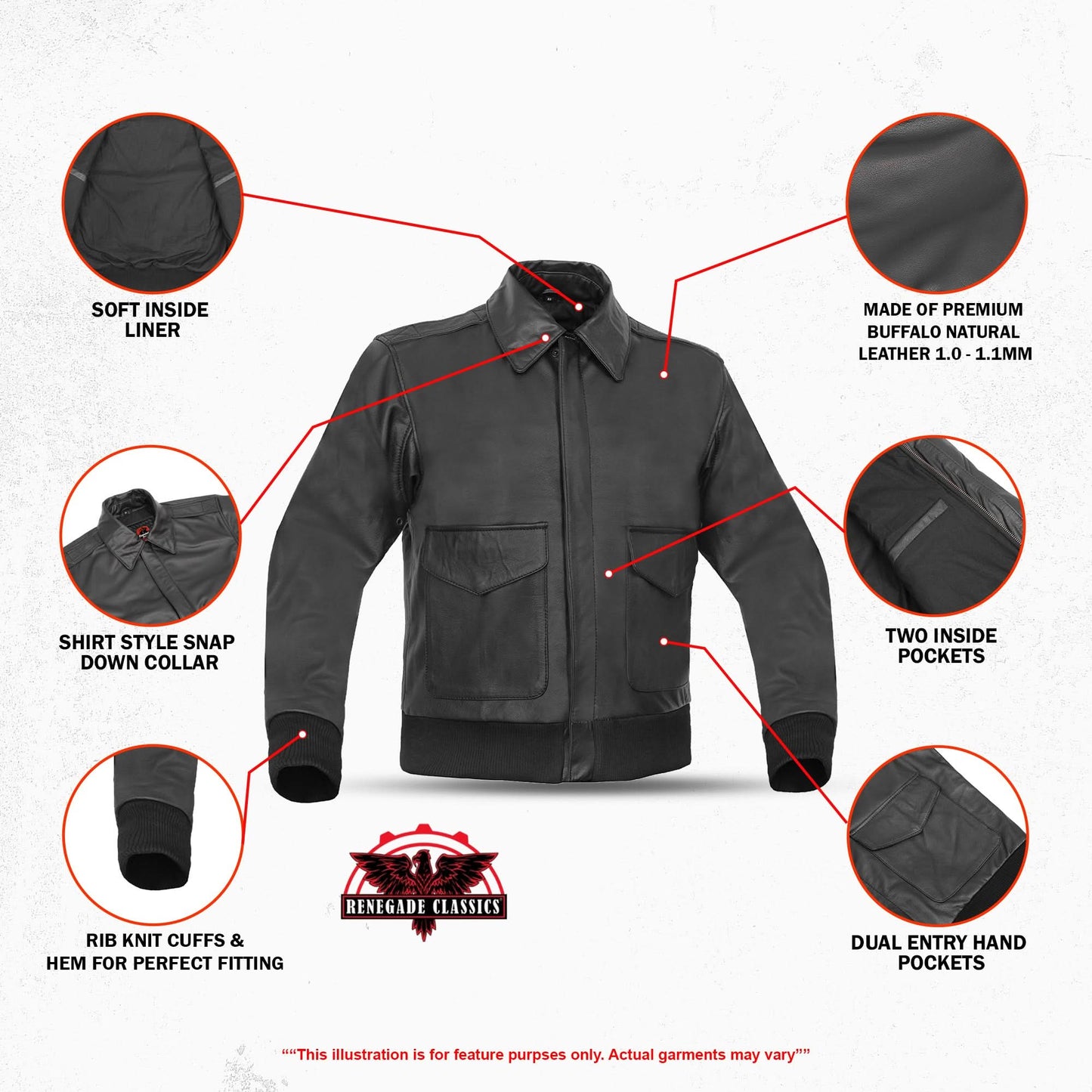 Astor Men’s Leather Motorcycle Jacket