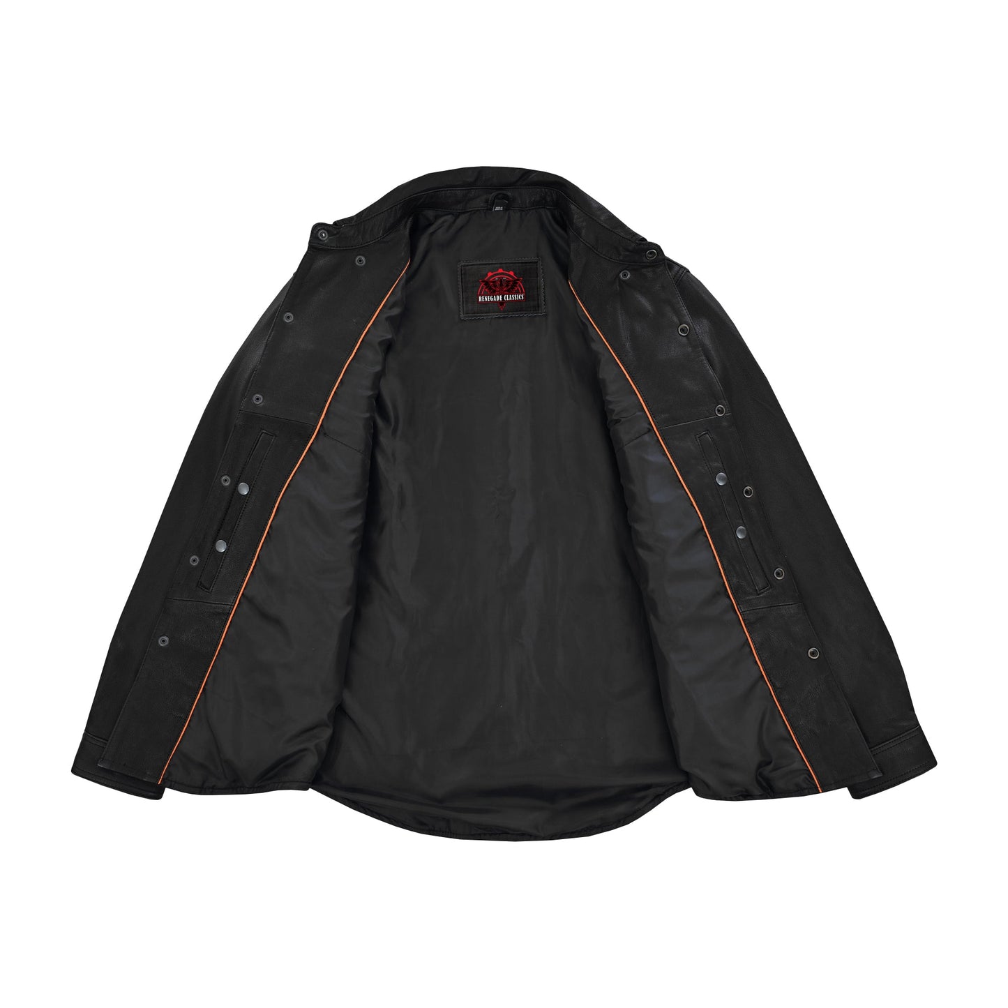 Men's Premium Lightweight Black Leather Shirt