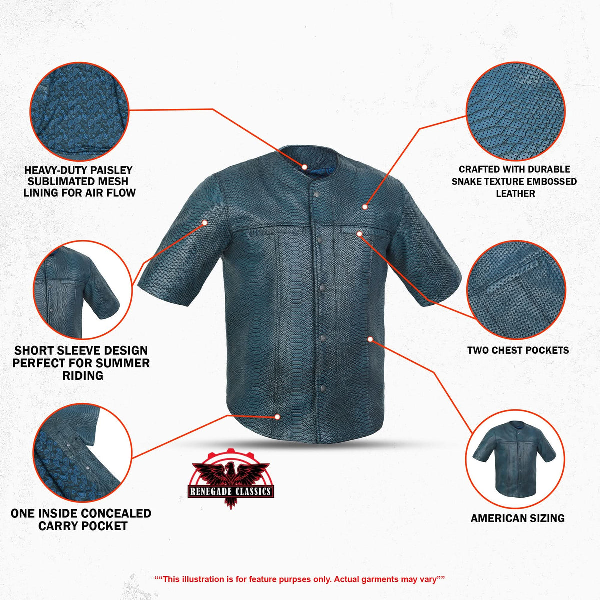 Dracul Men’s Leather Shirt