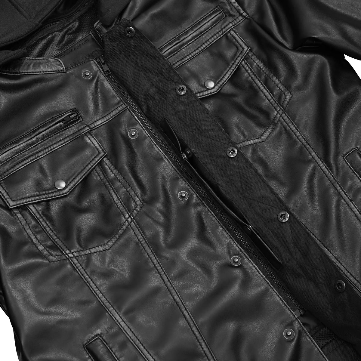 DarkMuse Men’s Leather Motorcycle Jacket