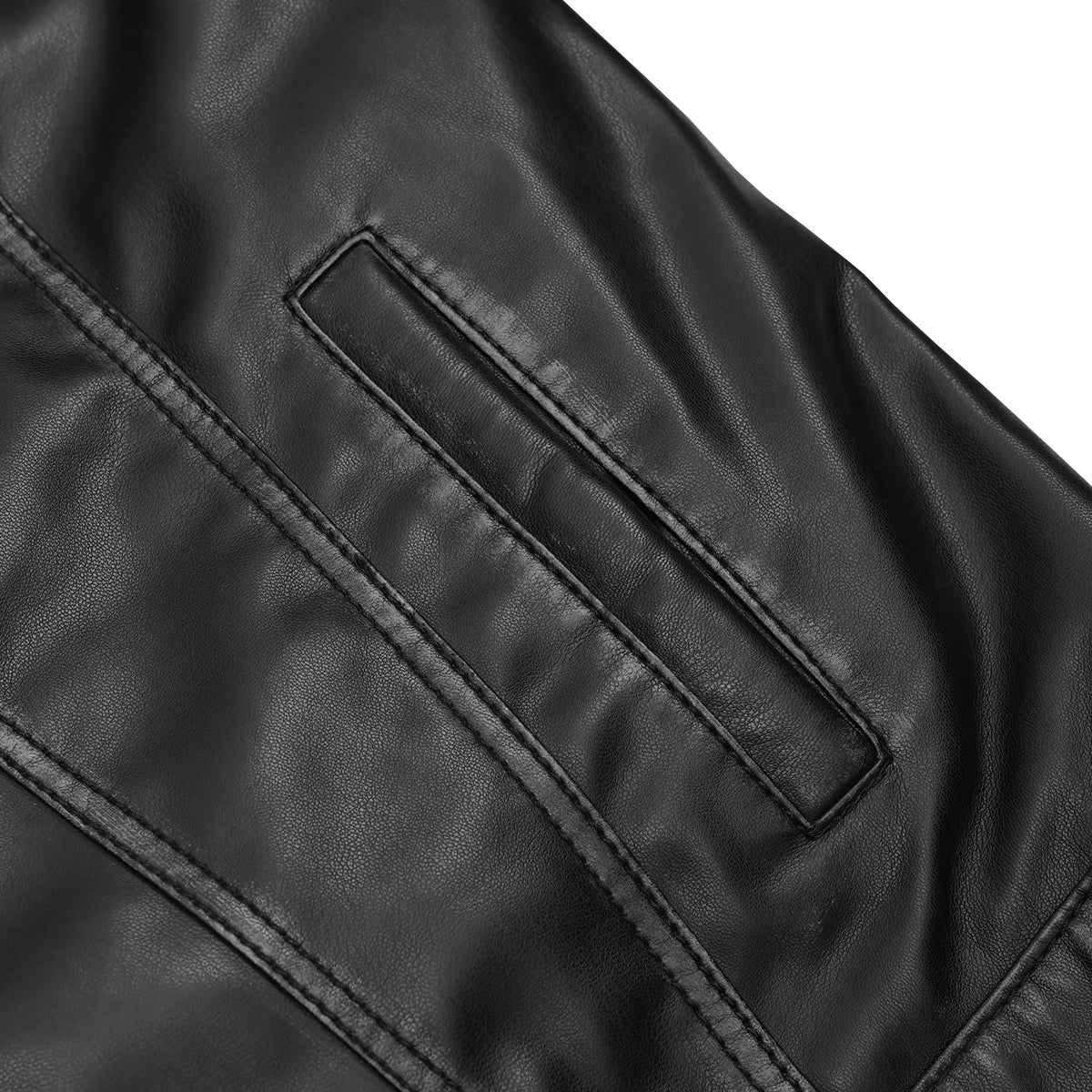 DarkMuse Men’s Leather Motorcycle Jacket