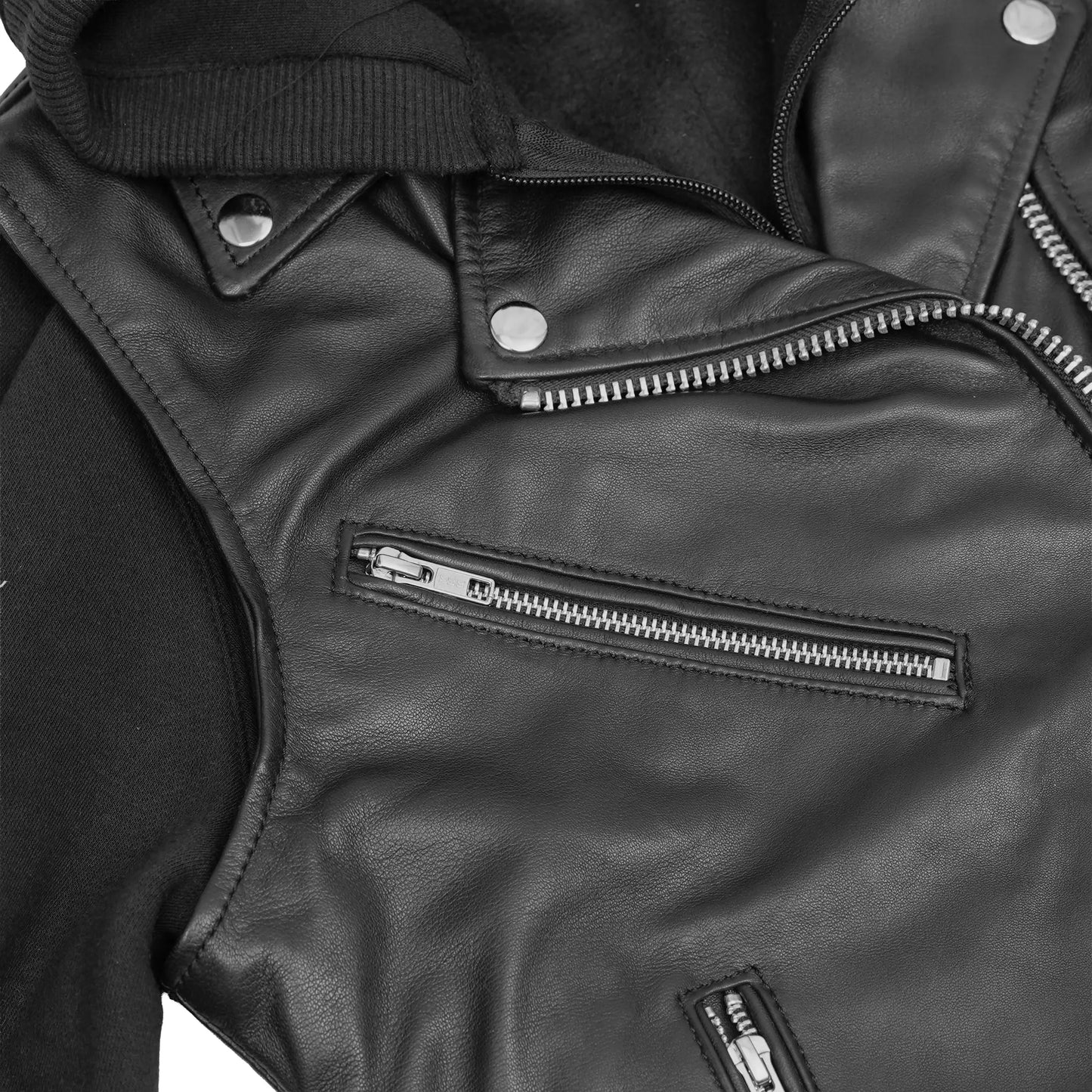 Lustré Noir Women's Leather Motorcycle Jacket
