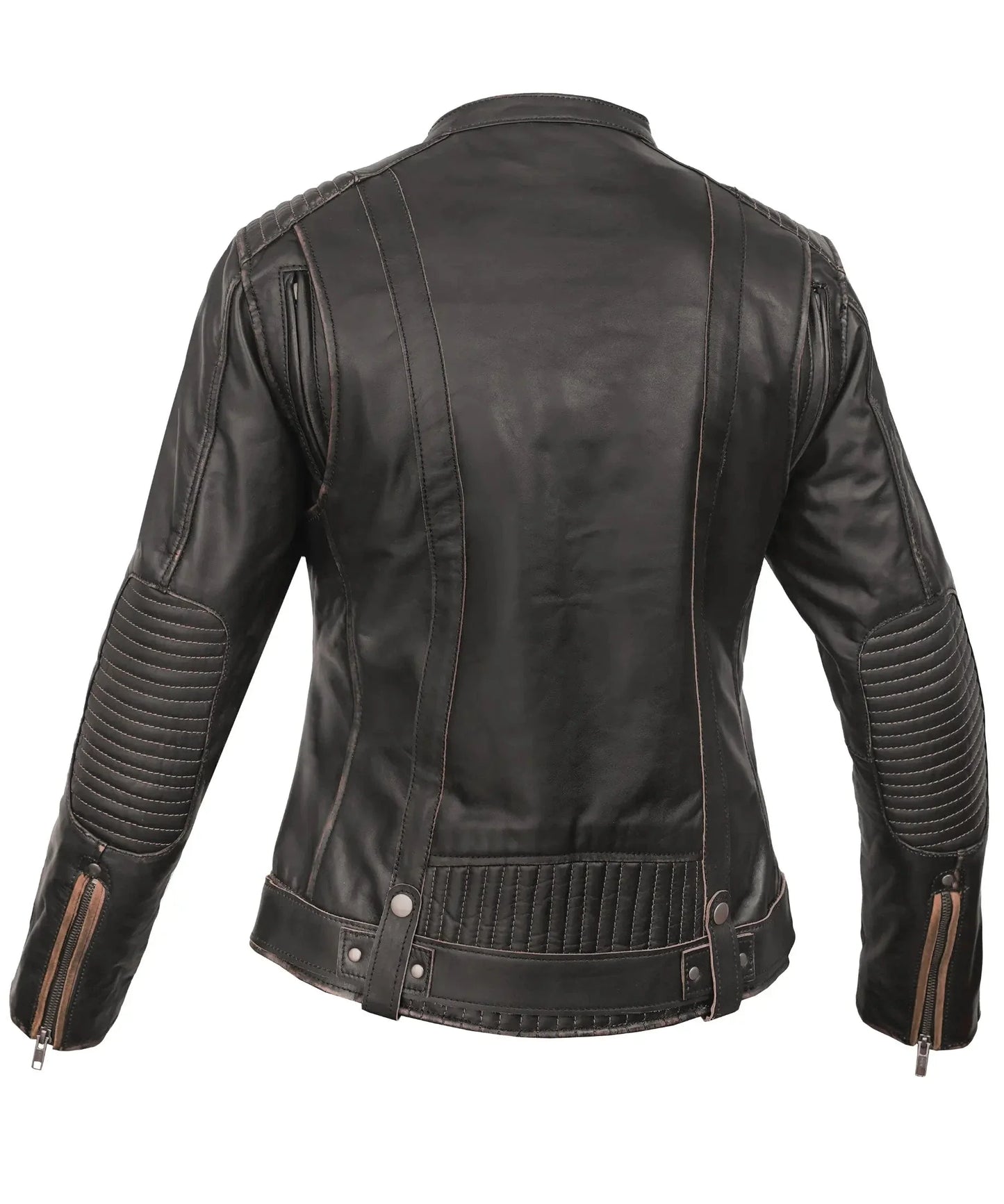 Maison Veyra Women’s Leather Motorcycle Jacket
