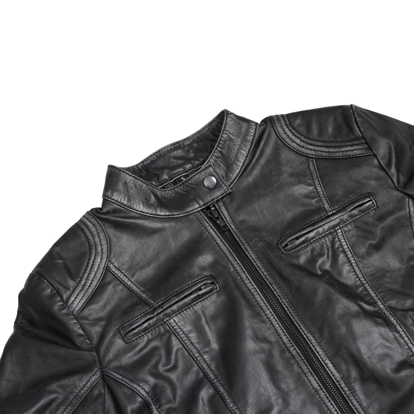 Marsha Women’s Leather Motorcycle Jacket