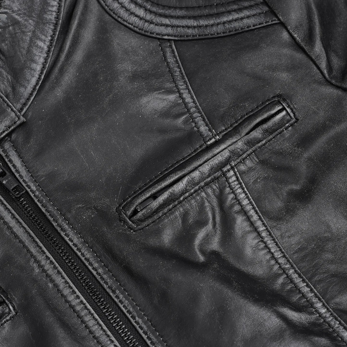 Marsha Women’s Leather Motorcycle Jacket
