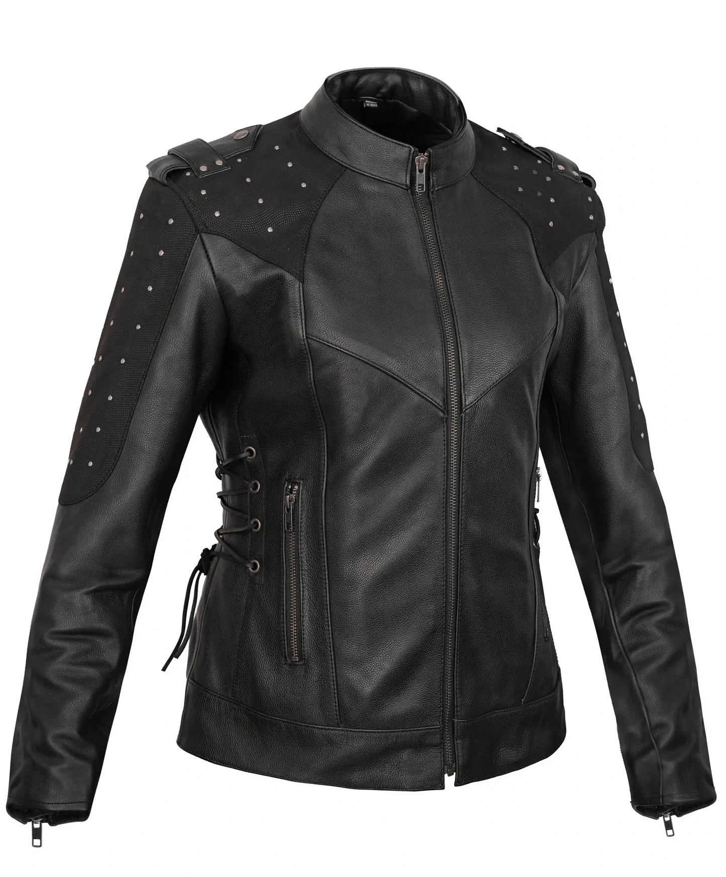 Camille Women's Leather Motorcycle Jacket
