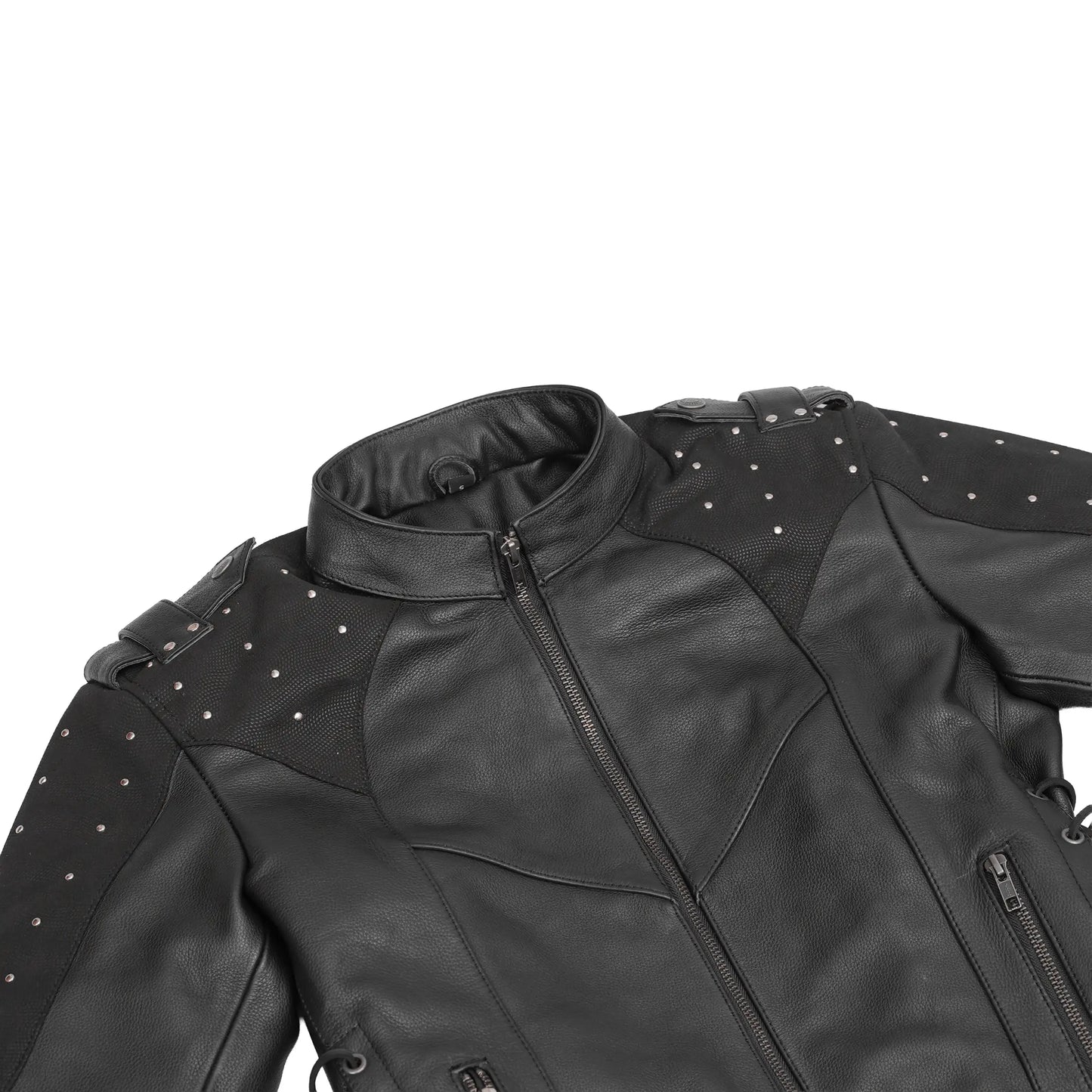 Camille Women's Leather Motorcycle Jacket