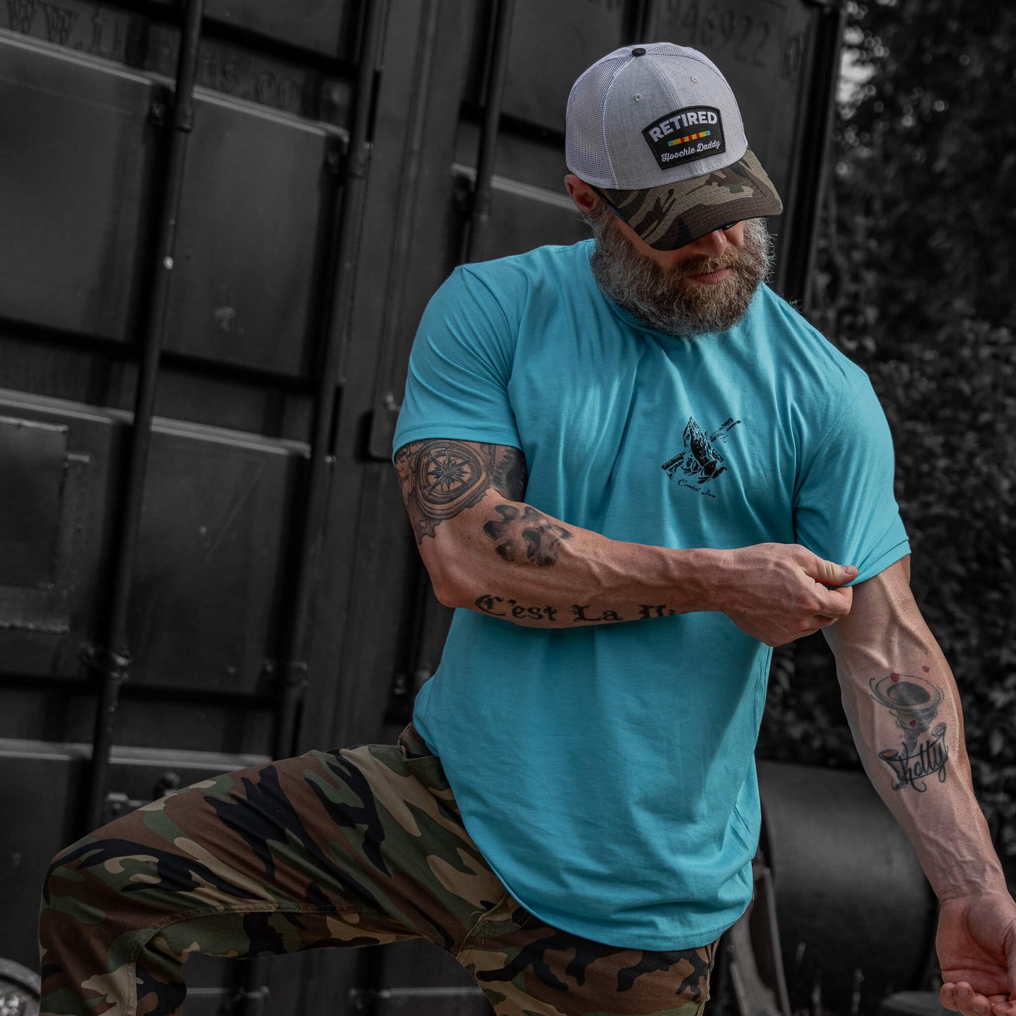 Retired Hoochie Daddy Ribbons Patch Original Ripstop Snapback Hat
